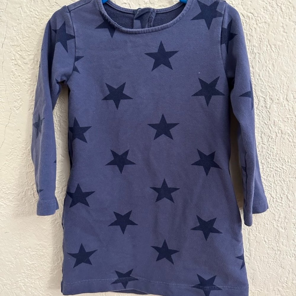 Primary cozy dress navy starts size 3
